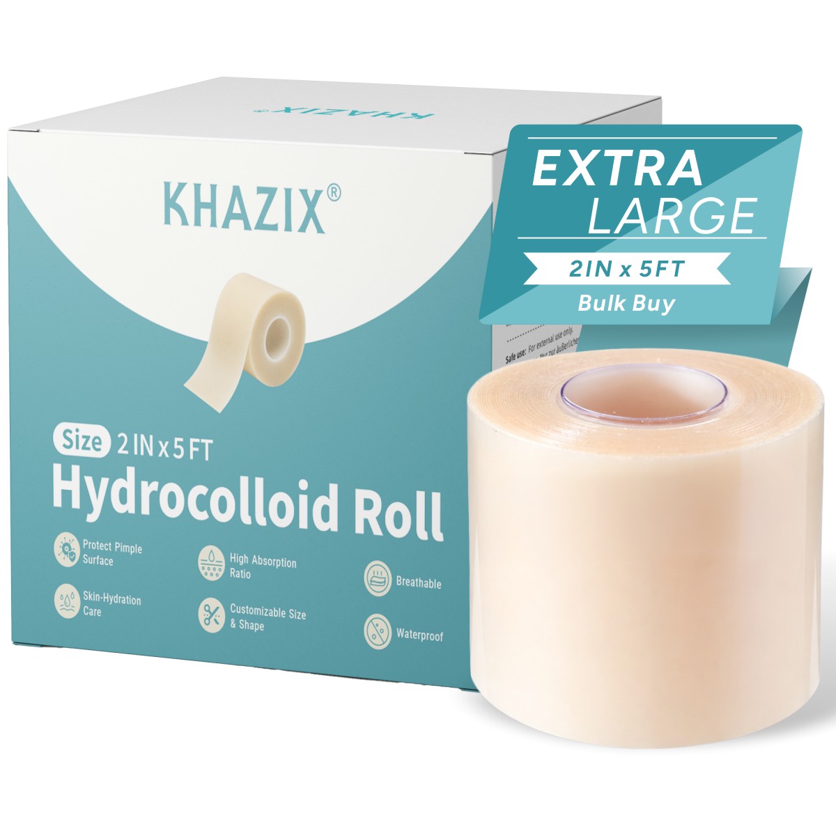 Bandage - KHAZIX Hydrocolloid Bandage Roll 2in x