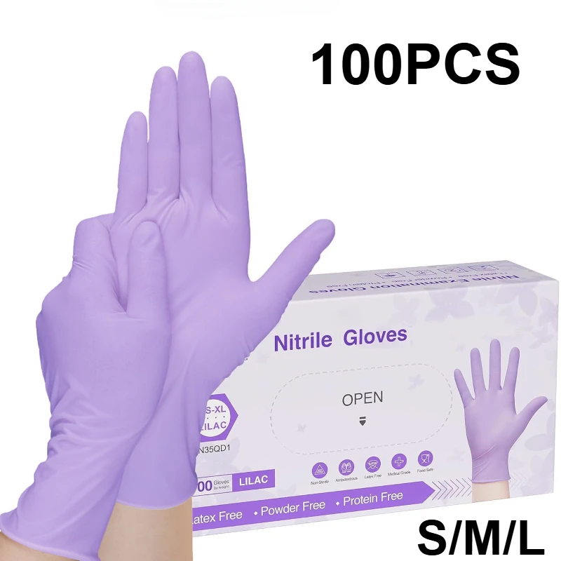 10-100pcs Disposable Purple Ni - Medical Gloves recension och pris