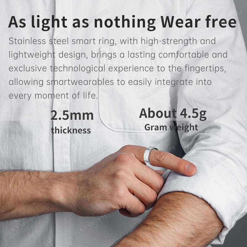 Stainless Steel Smart Ring Wat - Blood Pressure Monitor recension och pris