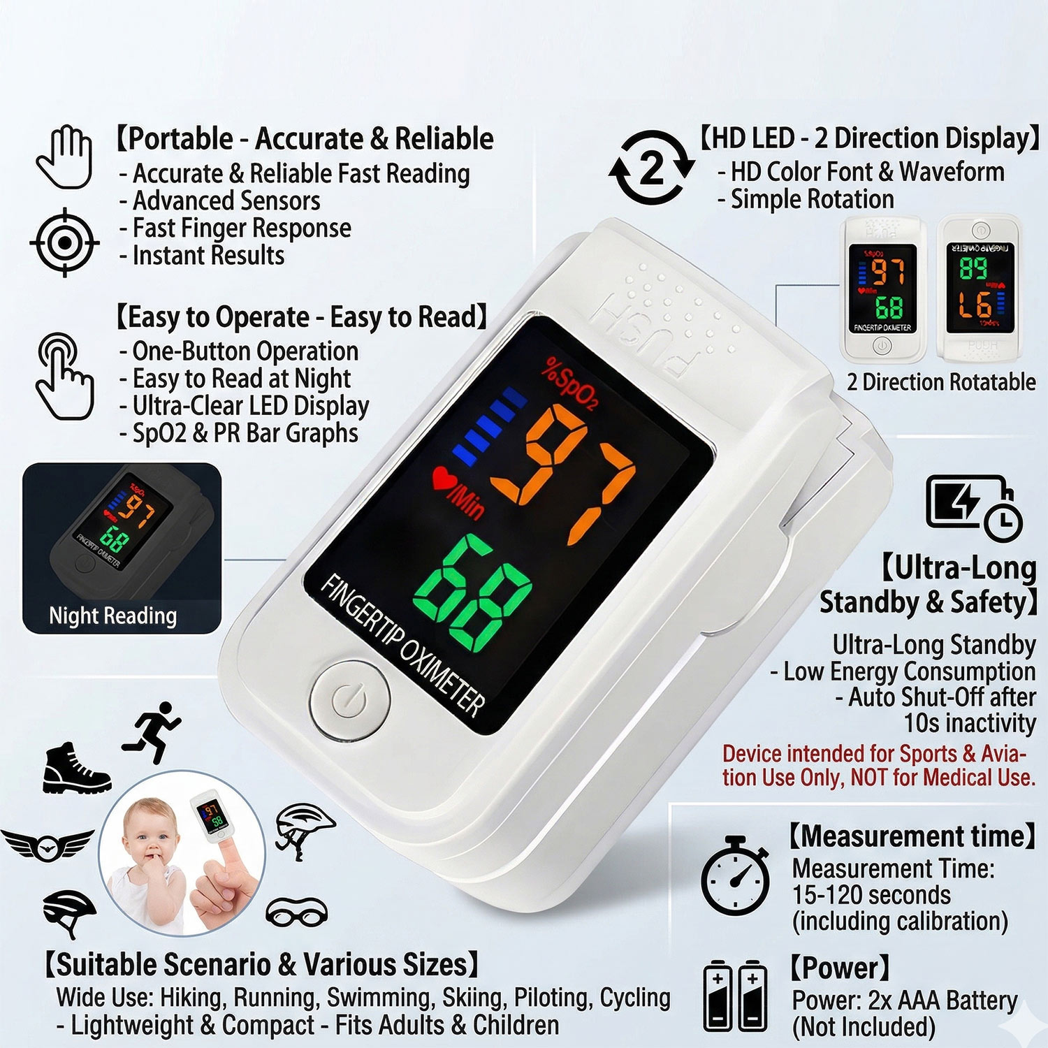 2-in-1 Household Infrared Fore - Pulse Oximeter recension och pris