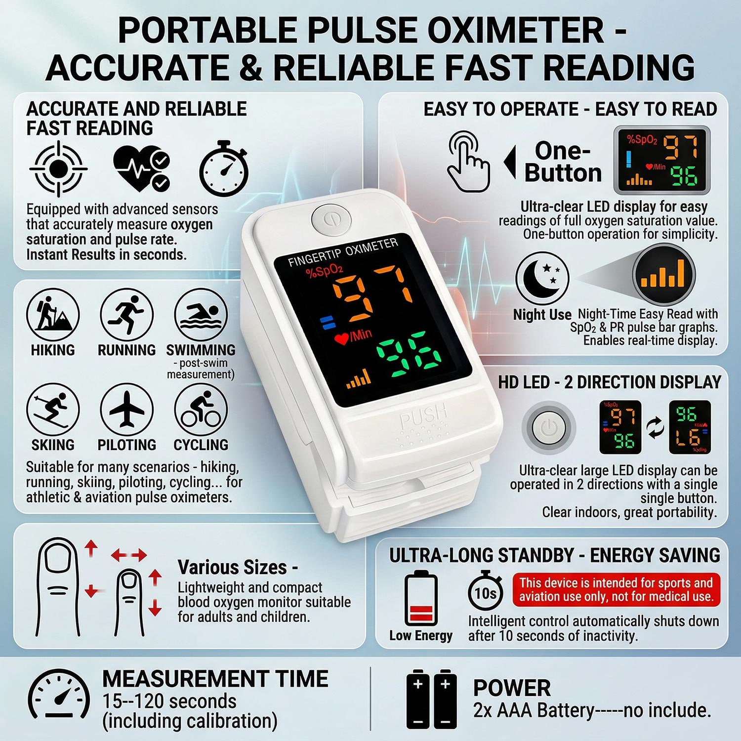 2-in-1 Household Infrared Fore - Pulse Oximeter recension och pris