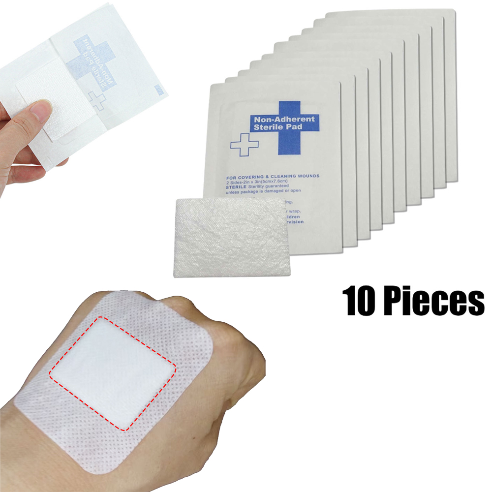 10Pieces 5*7.5cm 100% Cotton W - Medical Tape recension och pris